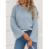 imageCicy Bell Womens Oversized Crew Neck Sweater Fall Long Sleeve Knit Tops Trendy Casual Loose Fit Pullover SweatersGrey