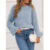 imageCicy Bell Womens Oversized Crew Neck Sweater Fall Long Sleeve Knit Tops Trendy Casual Loose Fit Pullover SweatersGrey