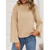 imageCicy Bell Womens Oversized Crew Neck Sweater Fall Long Sleeve Knit Tops Trendy Casual Loose Fit Pullover SweatersKhaki