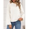 imageCicy Bell Womens Oversized Crew Neck Sweater Fall Long Sleeve Knit Tops Trendy Casual Loose Fit Pullover SweatersWhite