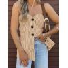 imageCicy Bell Womens Strapless Blazer Vest Sleeveless Tube Tops Striped Button Up Waistcoat Vest Business Fitted Suit VestLight Khaki
