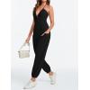 imageCicy Bell Womens Sexy Halter Jumpsuits Casual Deep V Nevk Beach Jogger Long Pants RompersBlack