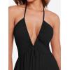 imageCicy Bell Womens Sexy Halter Jumpsuits Casual Deep V Nevk Beach Jogger Long Pants RompersBlack