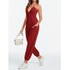 imageCicy Bell Womens Sexy Halter Jumpsuits Casual Deep V Nevk Beach Jogger Long Pants RompersBurgundy