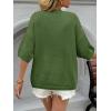 imageCicy Bell Womens Short Sleeve Sweaters Oversized Crew Neck Knit Pullover Tops Summer Loose Fit SweaterArmy Green