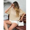 imageCicy Bell Womens Short Sleeve Sweaters Oversized Crew Neck Knit Pullover Tops Summer Loose Fit SweaterBeige