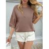 imageCicy Bell Womens Short Sleeve Sweaters Oversized Crew Neck Knit Pullover Tops Summer Loose Fit SweaterBrown