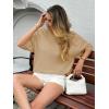 imageCicy Bell Womens Short Sleeve Sweaters Oversized Crew Neck Knit Pullover Tops Summer Loose Fit SweaterKhaki