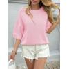 imageCicy Bell Womens Short Sleeve Sweaters Oversized Crew Neck Knit Pullover Tops Summer Loose Fit SweaterPink
