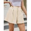 imageCicy Bell Womens Summer Elastic High Waisted Shorts Pleated Wide Leg Trendy Casual A Line Comfy Short PantsApricot