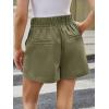 imageCicy Bell Womens Summer Elastic High Waisted Shorts Pleated Wide Leg Trendy Casual A Line Comfy Short PantsArmy Green