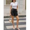 imageCicy Bell Womens Summer Elastic High Waisted Shorts Pleated Wide Leg Trendy Casual A Line Comfy Short PantsBlack
