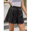 imageCicy Bell Womens Summer Elastic High Waisted Shorts Pleated Wide Leg Trendy Casual A Line Comfy Short PantsBlack