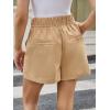 imageCicy Bell Womens Summer Elastic High Waisted Shorts Pleated Wide Leg Trendy Casual A Line Comfy Short PantsKhaki