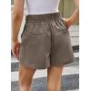 imageCicy Bell Womens Summer Elastic High Waisted Shorts Pleated Wide Leg Trendy Casual A Line Comfy Short PantsMocha Brown