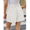 imageCicy Bell Womens Summer Elastic High Waisted Shorts Pleated Wide Leg Trendy Casual A Line Comfy Short PantsWhite