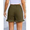 imageCicy Bell Womens Summer Ruffle Shorts High Waisted Straight Leg Cotton Short Pants Casual Dressy Comfy Pull On Shorts BottomArmy Green