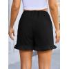 imageCicy Bell Womens Summer Ruffle Shorts High Waisted Straight Leg Cotton Short Pants Casual Dressy Comfy Pull On Shorts BottomBlack