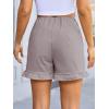imageCicy Bell Womens Summer Ruffle Shorts High Waisted Straight Leg Cotton Short Pants Casual Dressy Comfy Pull On Shorts BottomGrey