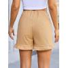 imageCicy Bell Womens Summer Ruffle Shorts High Waisted Straight Leg Cotton Short Pants Casual Dressy Comfy Pull On Shorts BottomKhaki