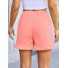 imageCicy Bell Womens Summer Ruffle Shorts High Waisted Straight Leg Cotton Short Pants Casual Dressy Comfy Pull On Shorts BottomWatermelon Red