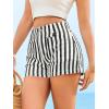 imageCicy Bell Womens Summer Striped Jean Shorts Casual High Waisted Wide Leg Denim Shorts Beach Vacation JortsBlack