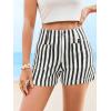 imageCicy Bell Womens Summer Striped Jean Shorts Casual High Waisted Wide Leg Denim Shorts Beach Vacation JortsBlack