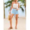 imageCicy Bell Womens Summer Striped Jean Shorts Casual High Waisted Wide Leg Denim Shorts Beach Vacation JortsBlue