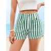 imageCicy Bell Womens Summer Striped Jean Shorts Casual High Waisted Wide Leg Denim Shorts Beach Vacation JortsGreen