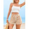 imageCicy Bell Womens Summer Striped Jean Shorts Casual High Waisted Wide Leg Denim Shorts Beach Vacation JortsOrange