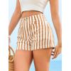 imageCicy Bell Womens Summer Striped Jean Shorts Casual High Waisted Wide Leg Denim Shorts Beach Vacation JortsOrange