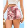 imageCicy Bell Womens Summer Striped Jean Shorts Casual High Waisted Wide Leg Denim Shorts Beach Vacation JortsRed