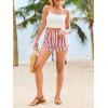 imageCicy Bell Womens Summer Striped Jean Shorts Casual High Waisted Wide Leg Denim Shorts Beach Vacation JortsRed