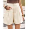 imageCicy Bell Womens Wide Leg Dressy Shorts Casual Summer High Waisted Tailored Work Suits ShortsBeige