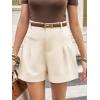 imageCicy Bell Womens Wide Leg Dressy Shorts Casual Summer High Waisted Tailored Work Suits ShortsBeige