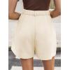 imageCicy Bell Womens Wide Leg Dressy Shorts Casual Summer High Waisted Tailored Work Suits ShortsBeige
