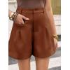 imageCicy Bell Womens Wide Leg Dressy Shorts Casual Summer High Waisted Tailored Work Suits ShortsCoffee