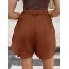 imageCicy Bell Womens Wide Leg Dressy Shorts Casual Summer High Waisted Tailored Work Suits ShortsCoffee