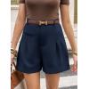imageCicy Bell Womens Wide Leg Dressy Shorts Casual Summer High Waisted Tailored Work Suits ShortsNavy