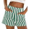 imageCicy Bell Womens Summer Striped Jean Shorts Casual High Waisted Wide Leg Denim Shorts Beach Vacation JortsGreen