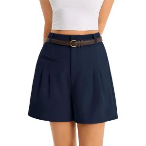imageCicy Bell Womens Wide Leg Dressy Shorts Casual Summer High Waisted Tailored Work Suits ShortsNavy