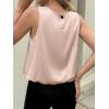 imageCicy Bell Womens Bubble Hem Silk Satin Cropped Tank Tops Summer Dressy Casual Sleeveless Shirts Crewneck Loose Fit BlousesKhaki