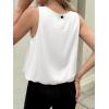imageCicy Bell Womens Bubble Hem Silk Satin Cropped Tank Tops Summer Dressy Casual Sleeveless Shirts Crewneck Loose Fit BlousesWhite