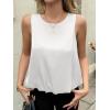imageCicy Bell Womens Bubble Hem Silk Satin Cropped Tank Tops Summer Dressy Casual Sleeveless Shirts Crewneck Loose Fit BlousesWhite