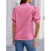imageCicy Bell Womens Puff Short Sleeve Blouses Summer Casual Dressy Embroidered V Neck Tops Loose Fit Tee ShirtsPink