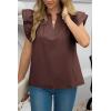 imageCicy Bell Womens Ruffle Cap Sleeve Tank Tops V Neck Dressy Casual Blouses Summer Sleeveless Cotton ShirtsBrown