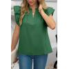 imageCicy Bell Womens Ruffle Cap Sleeve Tank Tops V Neck Dressy Casual Blouses Summer Sleeveless Cotton ShirtsDeep Green