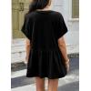 imageCicy Bell Womens Summer Peplum Tops Oversized Babydoll Short Sleeve V Neck T Shirts Casual Loose Pleated Swing BlouseBlack