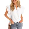 imageCicy Bell Womens Ruffle Cap Sleeve Tank Tops V Neck Dressy Casual Blouses Summer Sleeveless Cotton ShirtsWhite