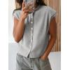 imageCicy Bell Womens Cap Sleeve Sweater Vest Lightweight Casual Knit Tank Tops Trendy Crew Neck Button CardigansGrey